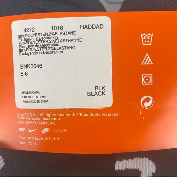 NWT Nike Kids 6 Pairs Low Cut Sports Socks in Black - Shoe Size 10-13 - Picture 4 of 4